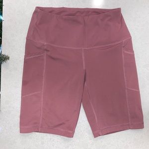 Pink athletic biker shorts